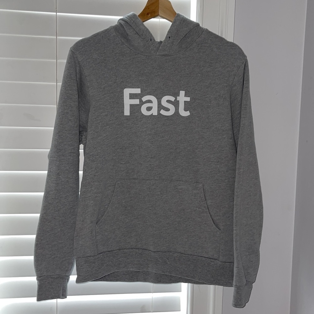 Unisex Bella+Canvas FAST Gray Fleece Collection Sweatshirt Size Medium